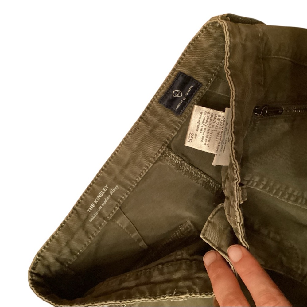 AG Adriano Goldschmied utilitarian Kinsley skinny jeans in army green - Picture 12 of 14